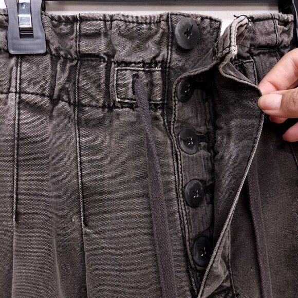 Free People Paper Bag Pant Small Drawstring Margate Pleated Trousers Drawstring - Picture 4 of 15